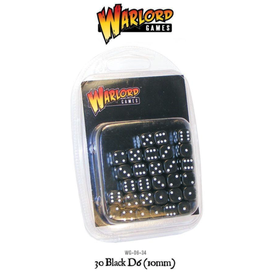 Spot Dice - 30 * 10mm dice (black)